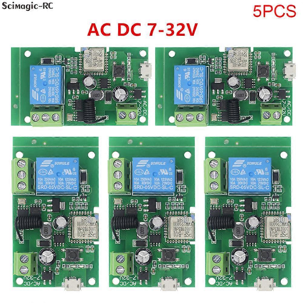 Smart Wifi Relais Modul Ein Aus Controller 1CH 5V 12V 32V 220V 433 Fernbedienung Licht Schalter Smart Home