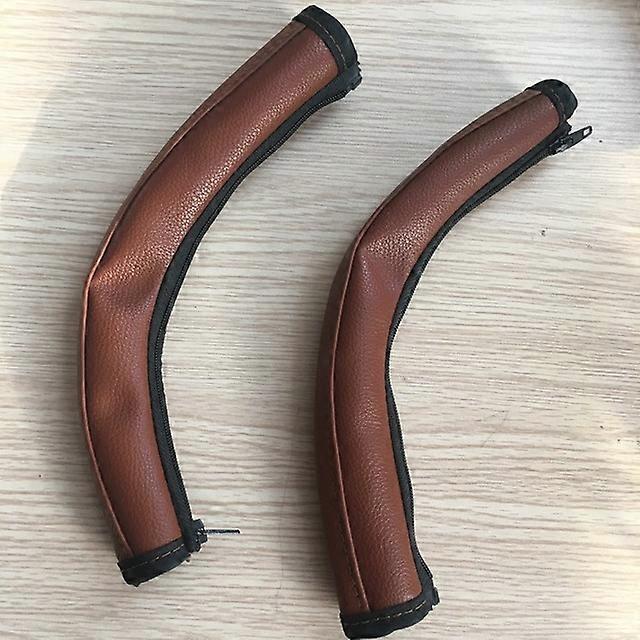 Baby Kinderwagen Armlehne Für Cybex balios s Schiebestange Pu Schutzhülle Abdeckung 28x24x12cm Griff Rollstühle Kinderwagen Zubehör 2er-Set braun