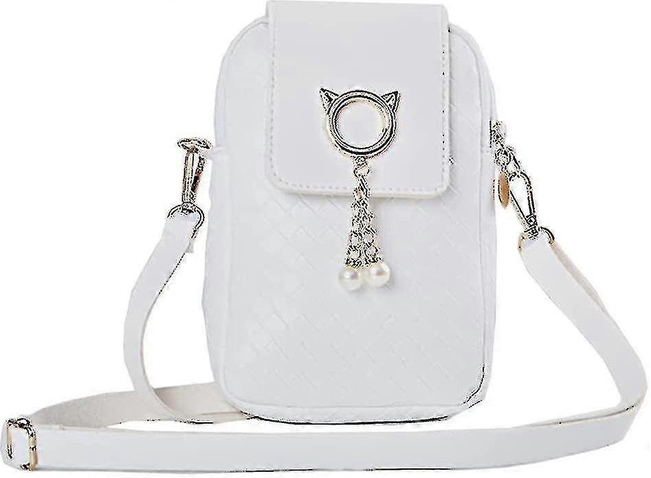 Womens Mini Crossbody Pu Cellphone Shoulder Bag, Ladies Zipper Phone Purse Smart Wallet Mobile Phone Bag