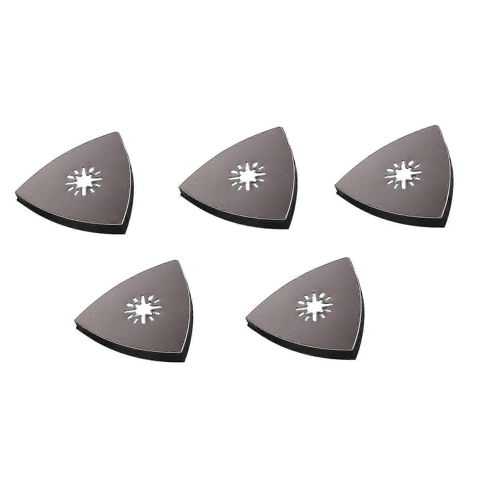 5x Triangular Black Sanding Disc Oscillating Multi-tool Hook & Loop Sanding Pads