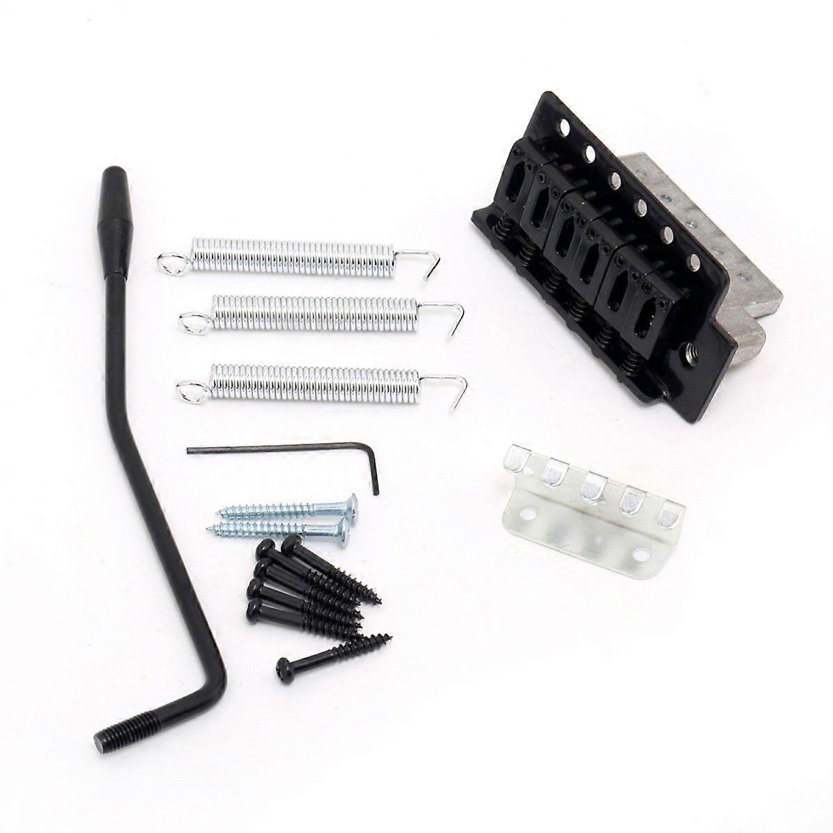 Licensed Guitar Tremolo Bridge System Set for Electric Guitar Replacement, Black