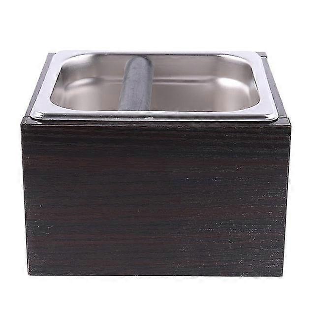 Wood trash can coffee knock box espresso grounds container residue for barista with handle coffee residue bucket grind waste bin
