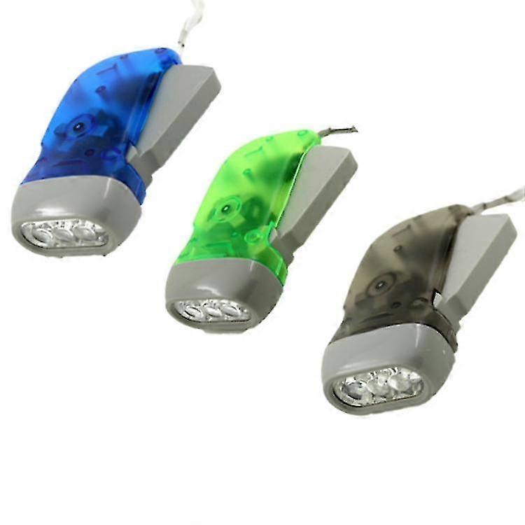 Clear Hand Crank Flash, 3 Pack Squeeze C Es For Kids And Adults, No Batteries Required And And
