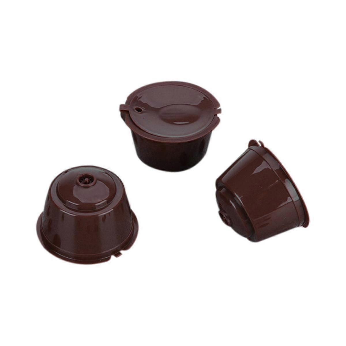 For Machine Reusable Pod Refillable Filter Pod Capsule Cup Coffee, Coffee Color