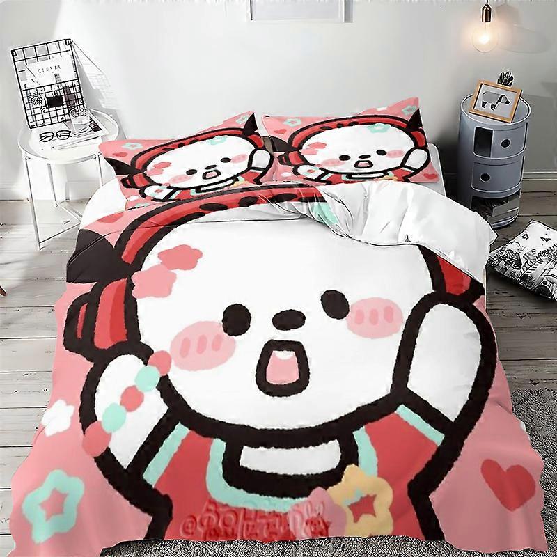 c69 Pochacco Duvet Cover Colorful 3d Print 2 Piece Set Multi-piece Full Size Cute Pattern Microfiber Bedding Room Decoration ee69