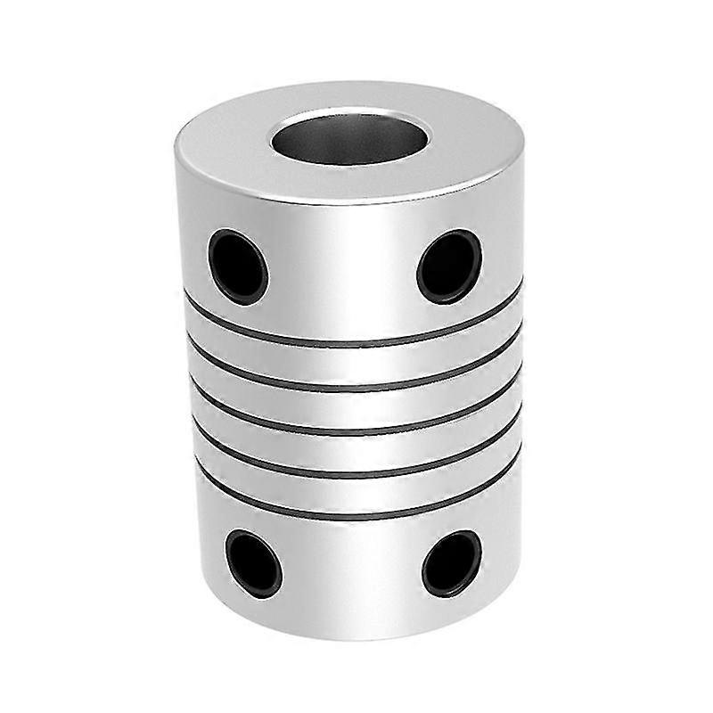 Flexible Coupling Shaft Coupler Stepper Motor Aluminum Alloy Joint Connector For 3d Printer Machine(2pcs, Silver) -T