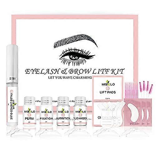 2 In1 Eyelash and Brow Lamination Kit,Professional Eyelash Eyebrow Lift Kit,DIY Perm Kit for Lashes Brows
