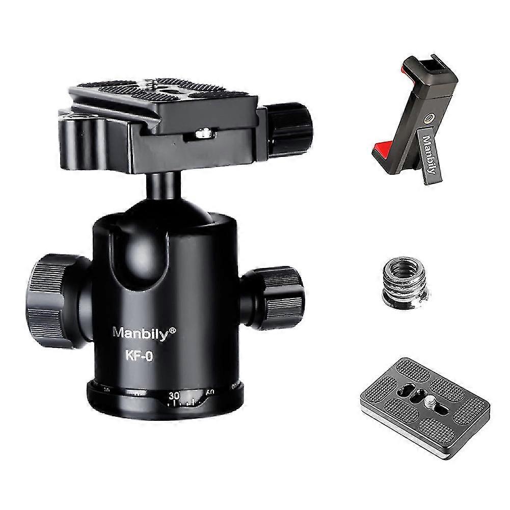 Kf-0 Camera Tripod Ball Head Panoramic Photography Ball Head 3/8inch Screw Rail Head With Quick Re
