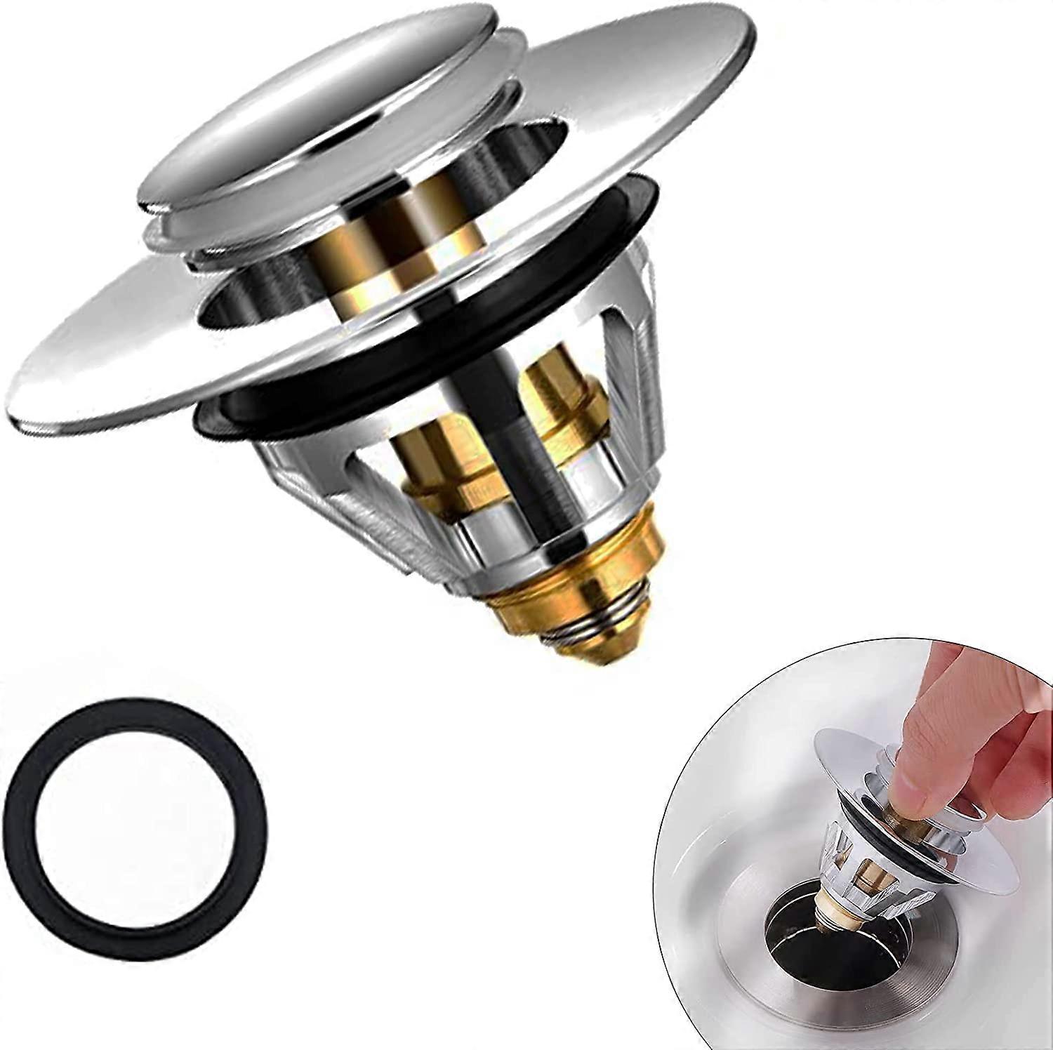 Pop Up Sink Drain with Anti-Clogging Filter(38-43mm)