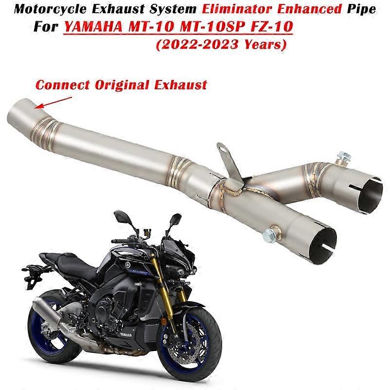 For YAMAMA MT10 MT-10 FZ10 FZ-10 MT 10 SP 2022 2023 Motorcycle Exhaust Escape Modified Eliminator Enhanced Delete Catalyst Pipe