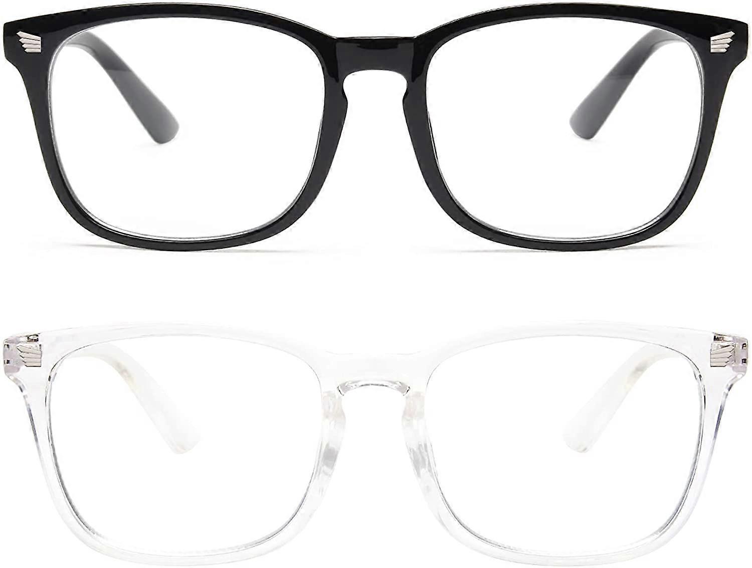 2 Pack Blue Light Blocking Glasses, Computer Reading/Gaming/TV/Phones Glasses