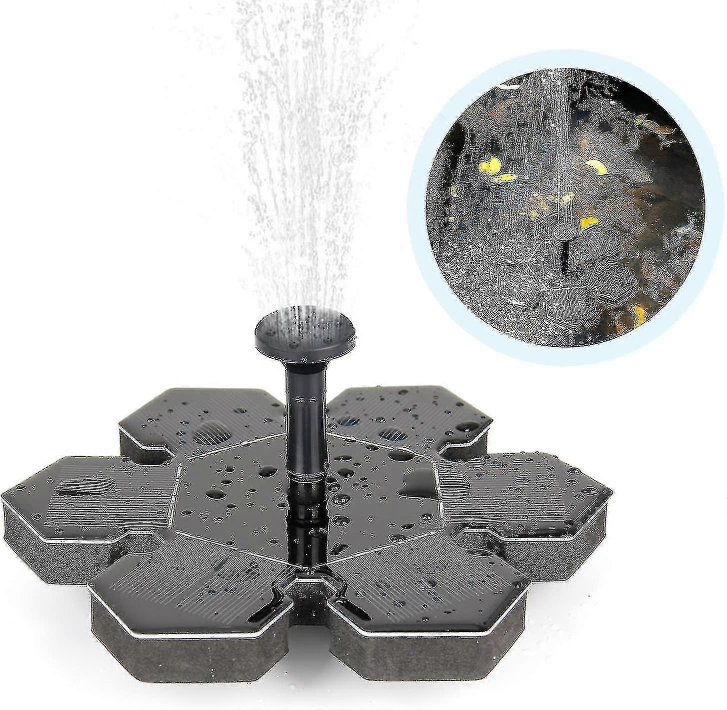 Solar Fountain, Solar Pond Pump Outdoor Water Pump Solar Pump With Monocrystalline Solar Panel Fountain, Floating Decoration For Garden, Bird Bath, Fi