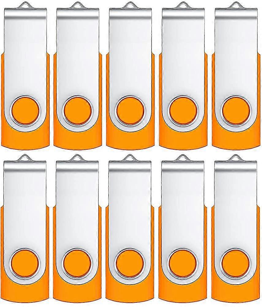 4Gb Usb Stick 10 Pack, Usb 2.0 Data Stick Rotating Foldable