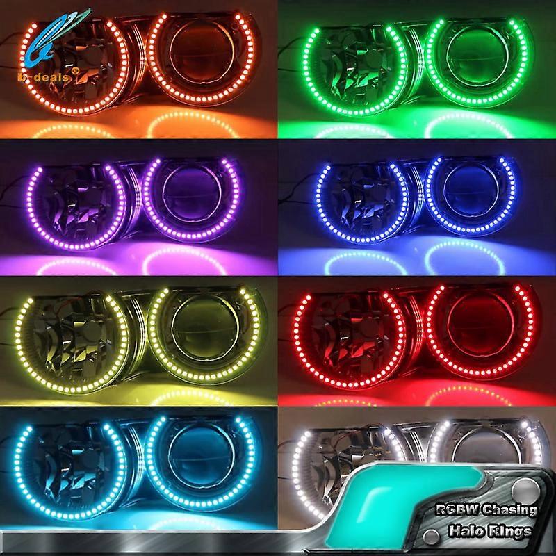Bluetooth App Controlled 7-Color Color-Changing Rgb Angel Eyes Suitable For E36 E46