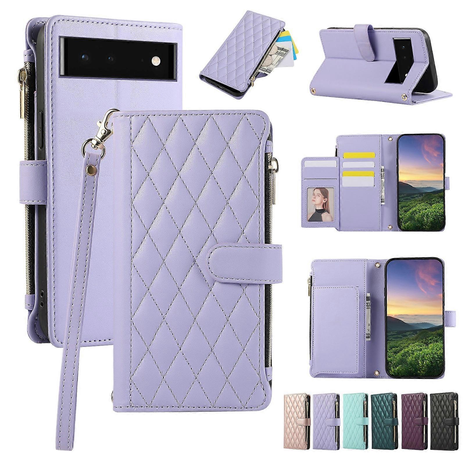 Zipper Wallet Leather Case For Google Pixel 6