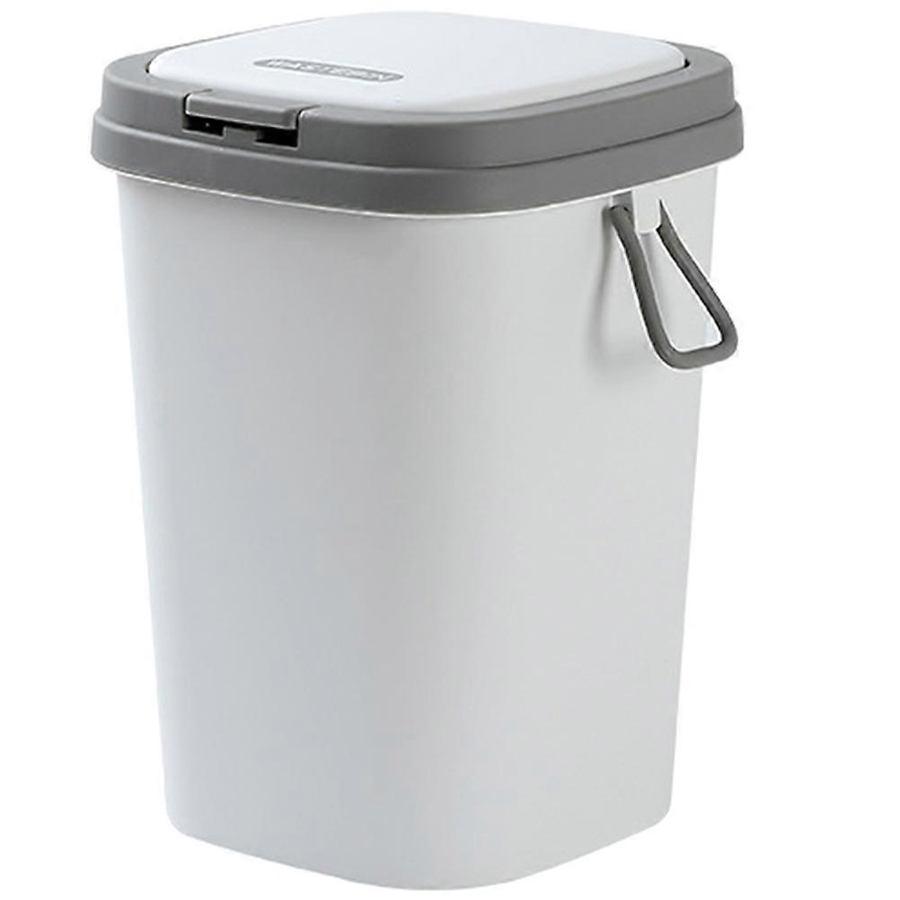 Nordic Style Small Trash Can Household Portable Waste Bin Press Type Practical Garbage Storage Can With Lid