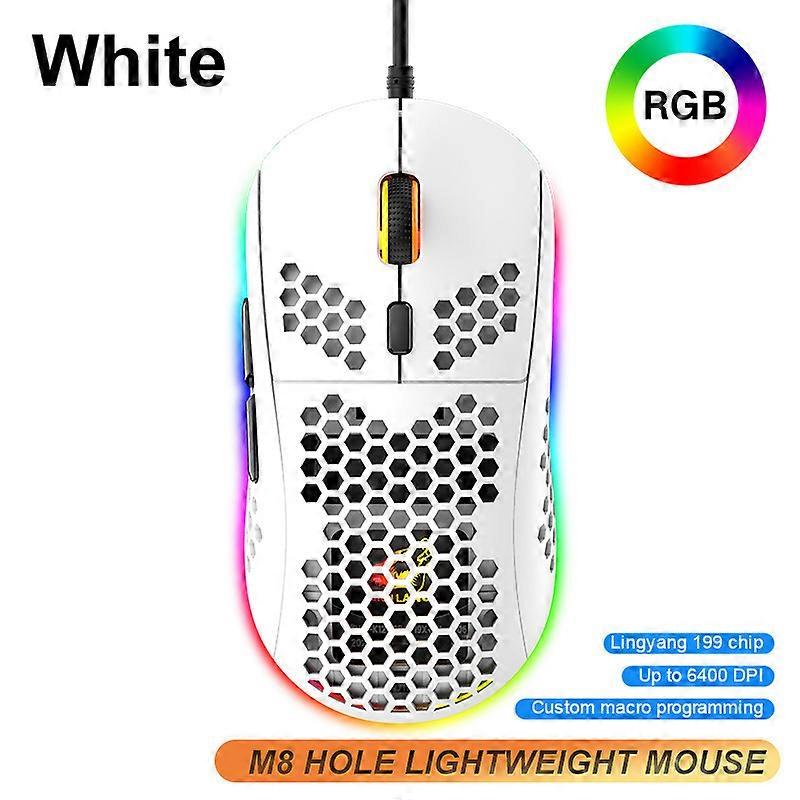 Lightweight Gaming Mouse, Honeycomb USB Wired Ergonomic Mouse with Backlight
