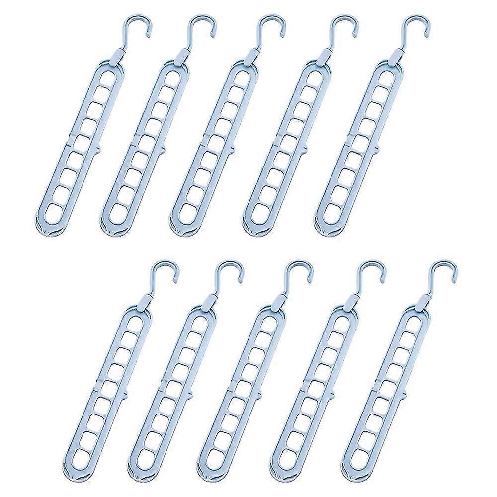 10 Pack Magic Hanger Organizer 9 Holes-blue