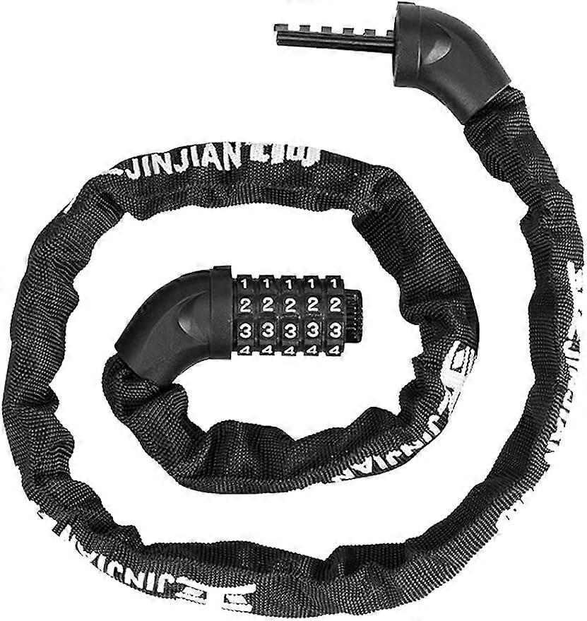 Chain Lock, Dial Lock, Steel Lock, 5 Digit Dial Type, No Key Required, Freely Set Password, Bicycle/Motorcycle Lock,  Black Available, Anti-Theft