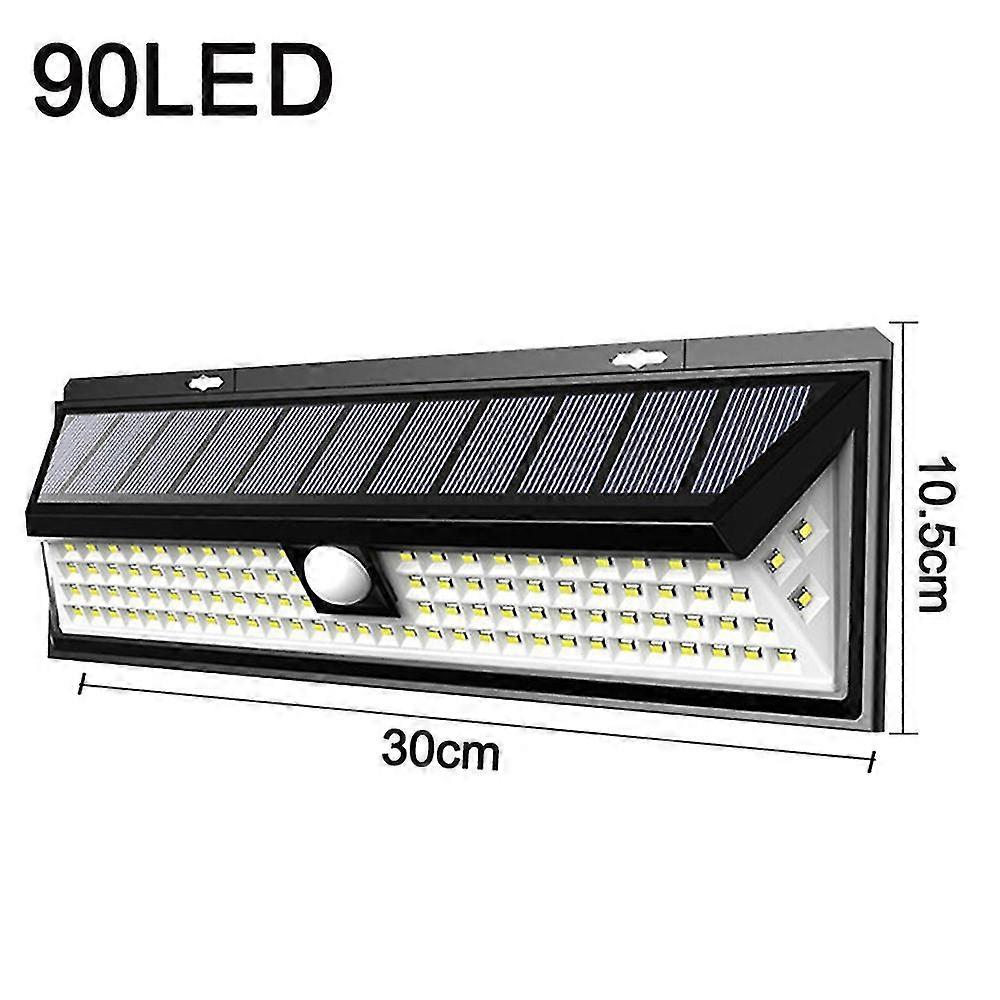 New Security Outdoor Motion Sensor Solar Wall Light, 1 Pack, Black