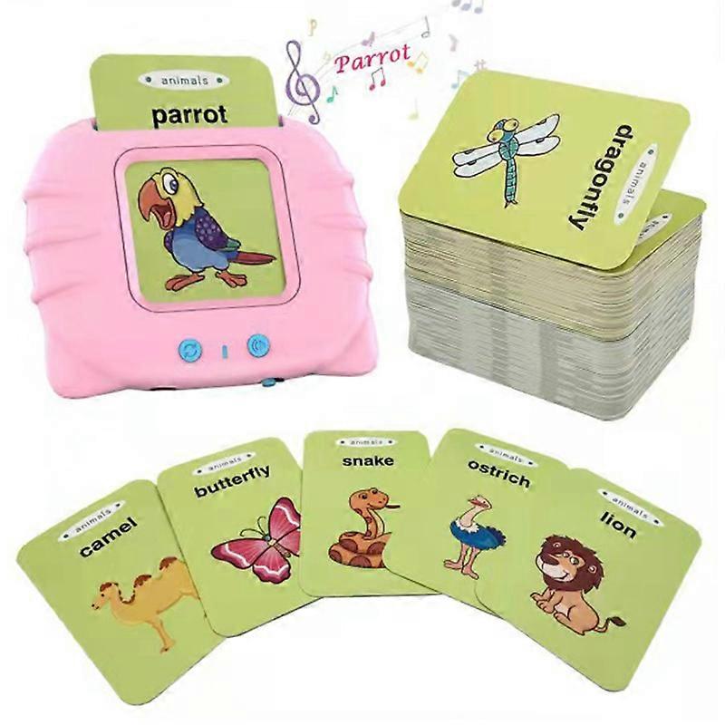 Card Learning Machine Sight Words Kindergarten Preschool Reading Machine compatible Toddlers Pink