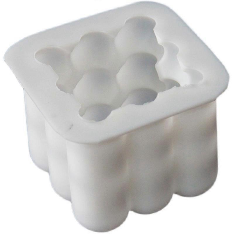 DIY Sphere Cube Matrix Handmade Aromatherapy Candle Plaster Creative Display 3D Geometric Silicone Molds 6CM Edition