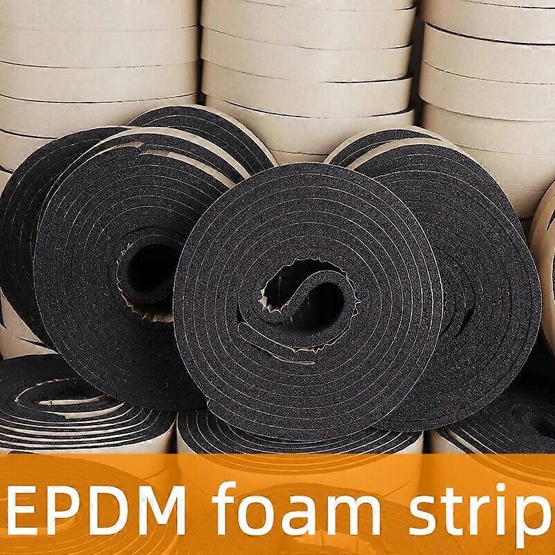 10M Soft Self-adhesive Window Sealing Strip Foam Car Door Seal Noise Insulation Rubber Dusting Sealing Tape Window Accessories