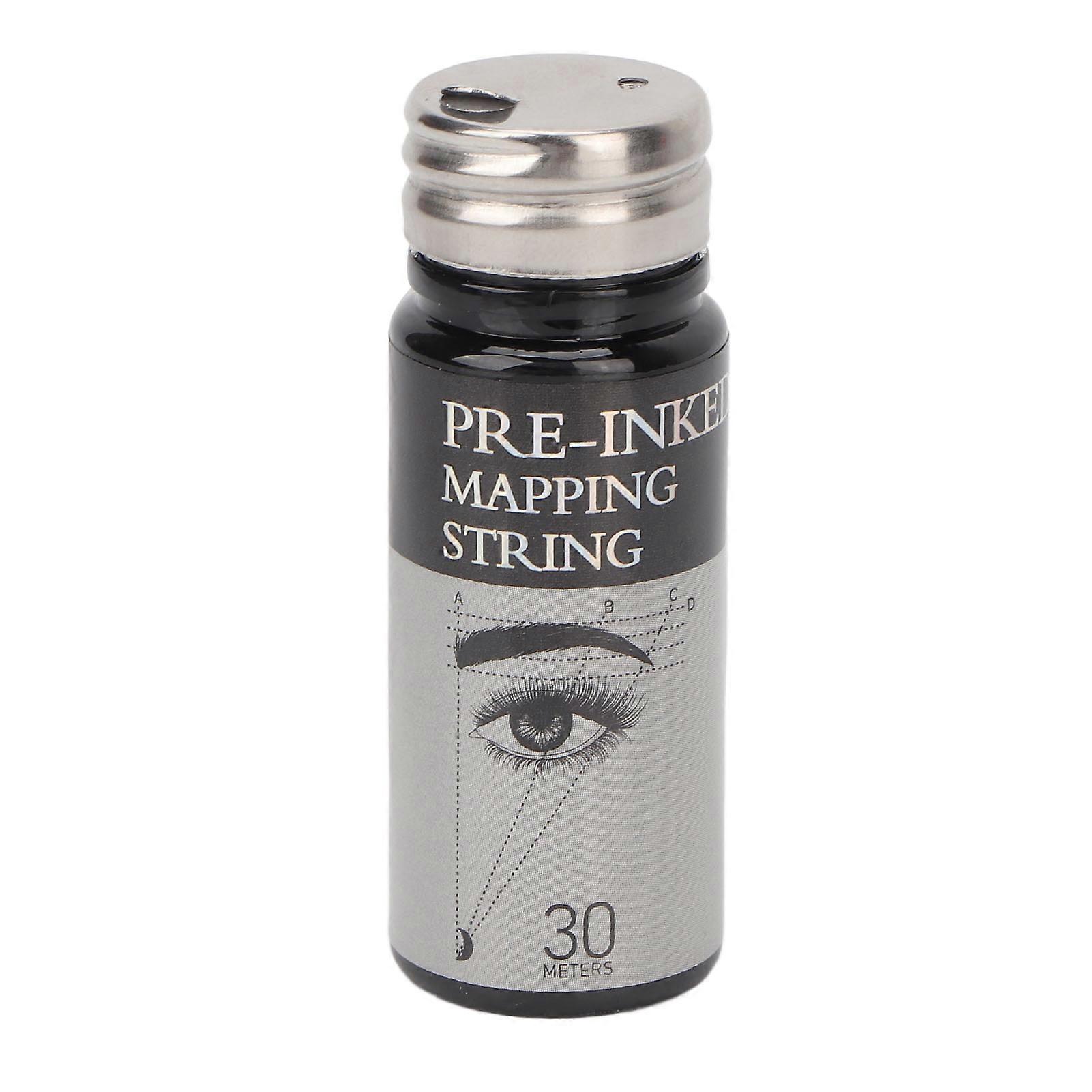 Inked Brow Mapping String Ink Leakage Proof Pre Inked Eyebrow Mapping String with 30m Thread 10ml