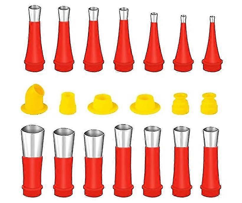 Universal Integrated Rubber Nozzle Tool Kit Reusable 20 Piece Rubber Nozzle Tool