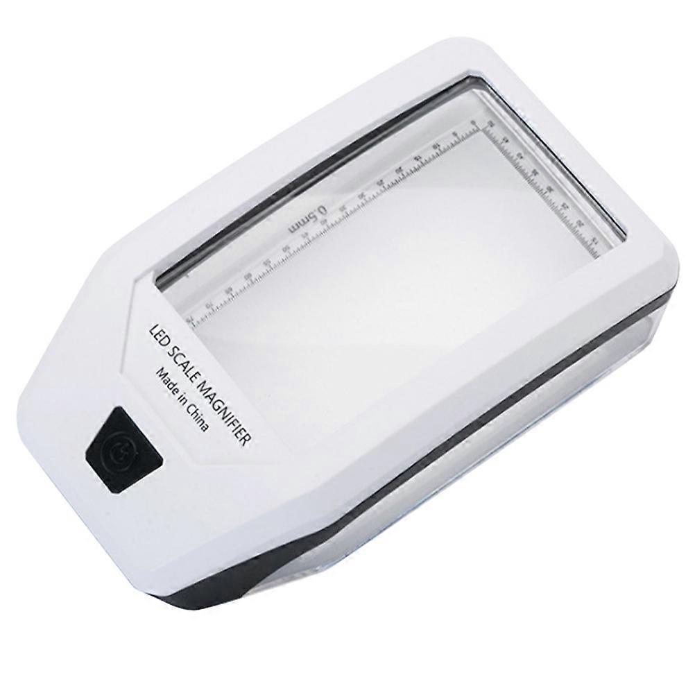 1Pc Magnifying Glass LED Scale Magnifier Reading Magnifying Tool Without Battery