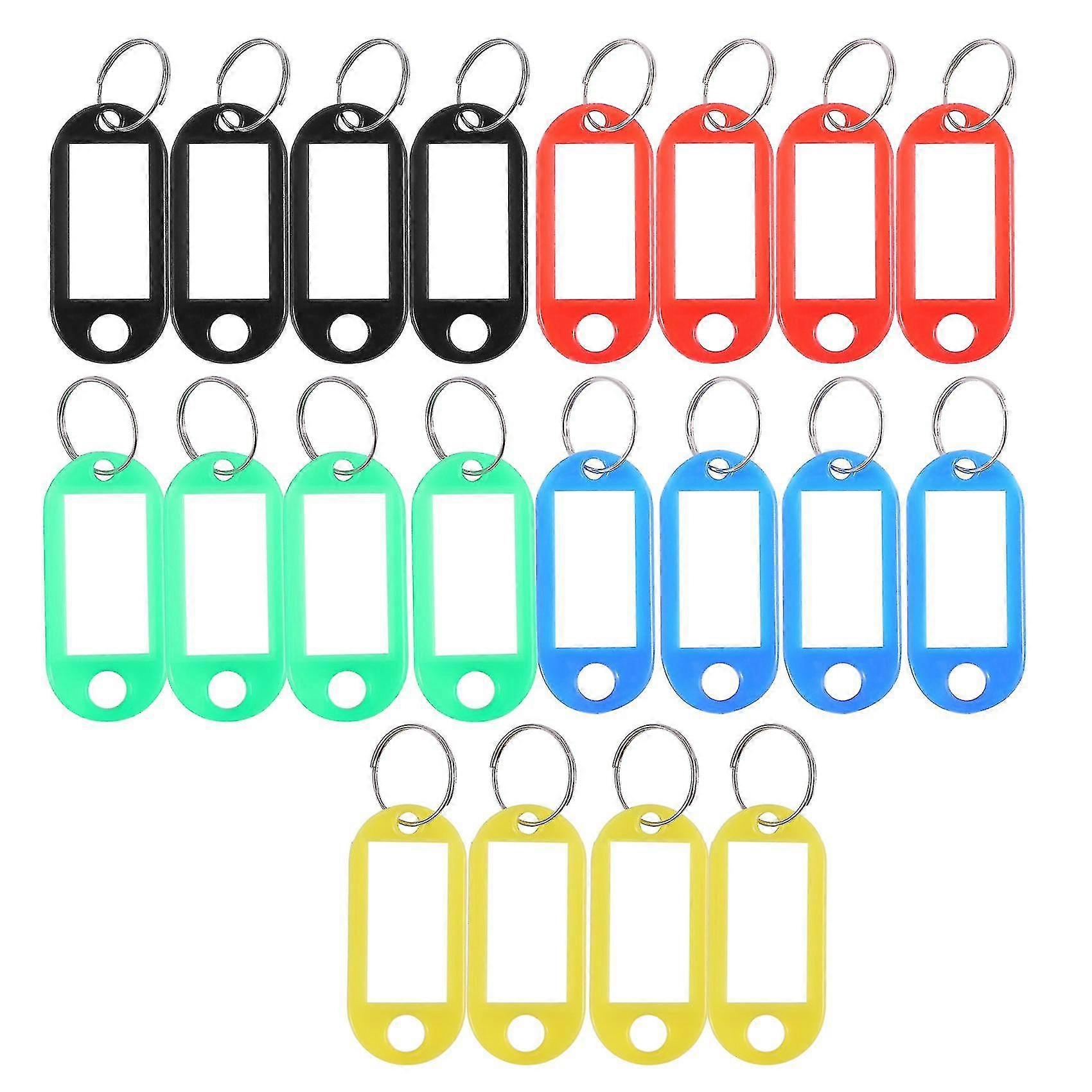 20 X Plastic Key Tag Identification Label