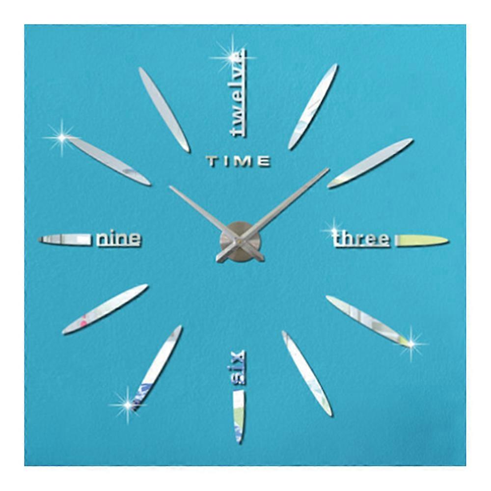 Mirror Wall Clock Super Large Size 3D Acrylic Creative DIY