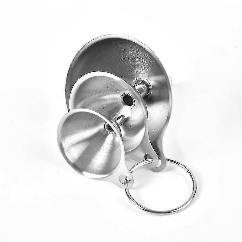 ステンレス鋼の漏斗は3pcの缶詰の取り外し可能なストレーナーフィルターの小型の漏斗を設定する