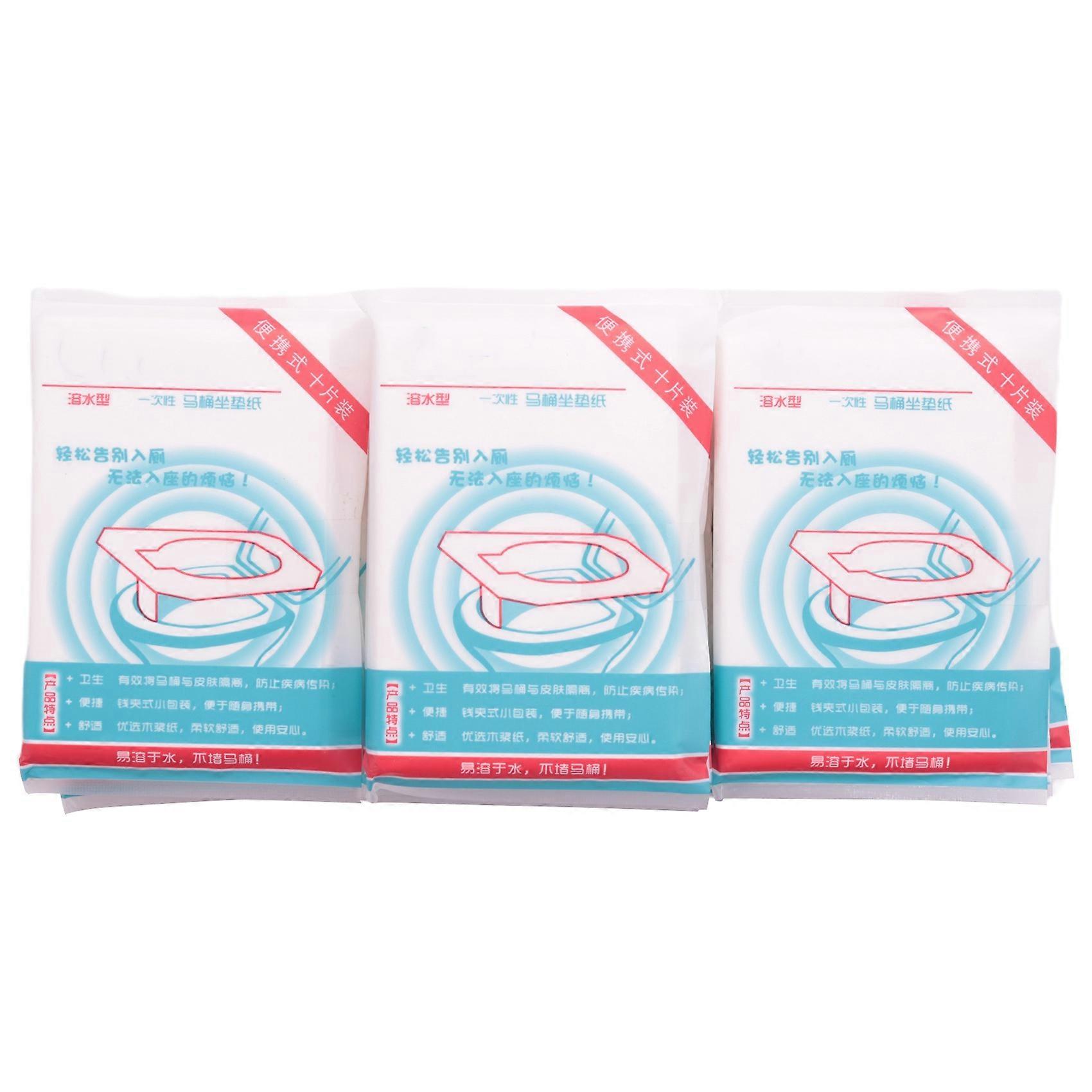 100Pcs/Pack Disposable Toilet Cover Mat Waterproof Toilet Paper Pad For Travel/Camping Bathroom Acc