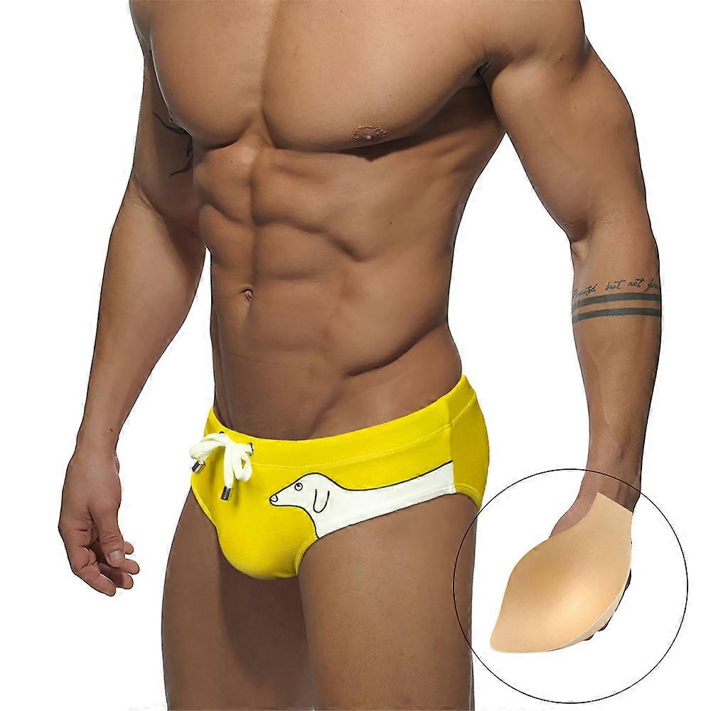 New Mens Swim Briefs Sexy Low Waist Pouch Pad Push Up Bathing Suit