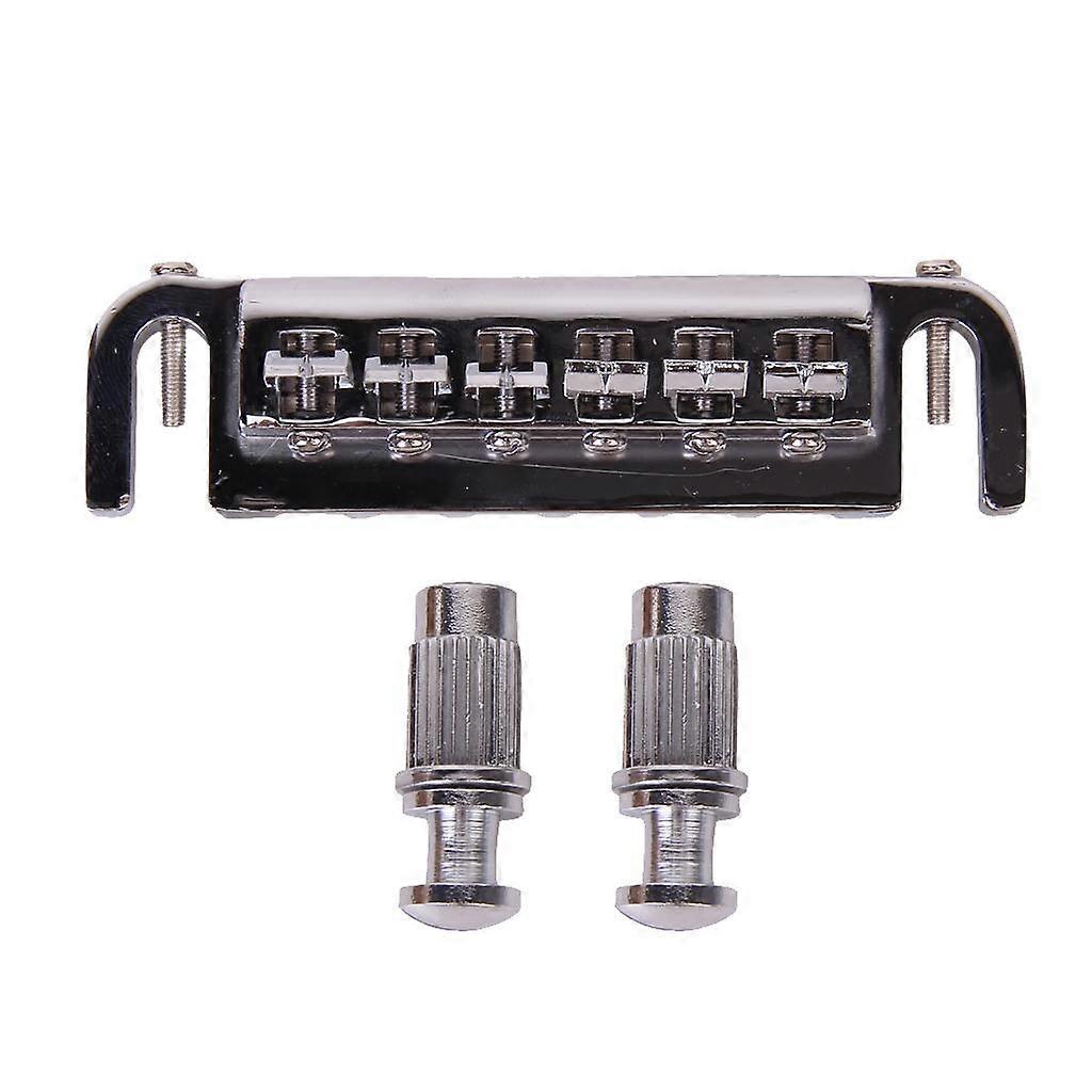 Chrome Wrap Around Guitar Adjustable Stop Tail Bridge
