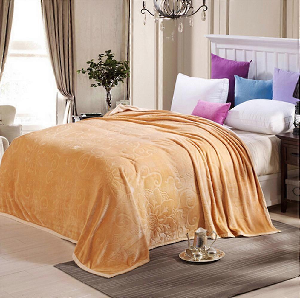 Clipped Pattern Blanket Bedding Throw Fleece Super Soft Warm Value