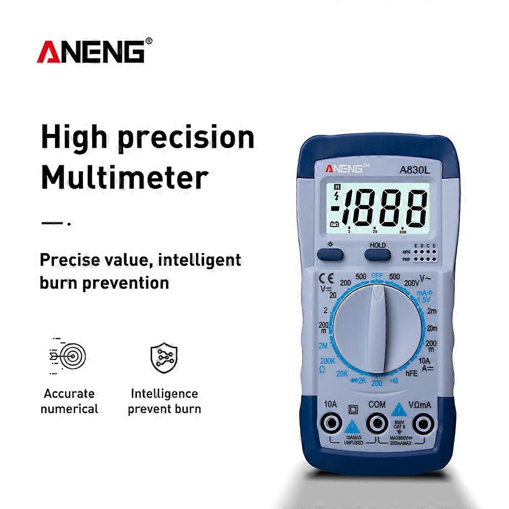 ANENG A830L LCD Digital Multimeter Electric Ammeter Voltmeter Tester Current Meter Handheld DC AC Voltage Diode Freguency Tool