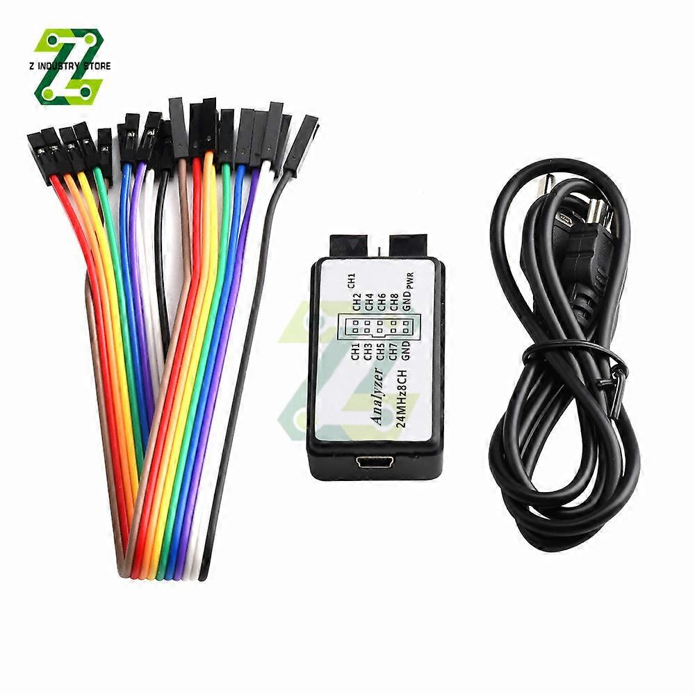 Portable USB Logic Analyzer 24M 8CH Channels Debug Data Upload Measuring Tool