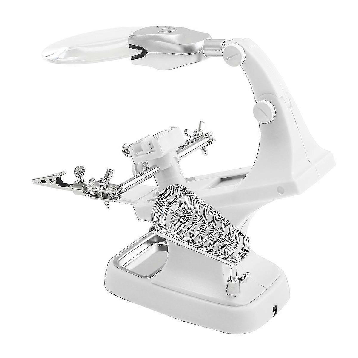 3x/4.5x Sing Iron Magnifying Glass Hand Magnifier Alligators Clip H Ding Rep Mgnifying Tool