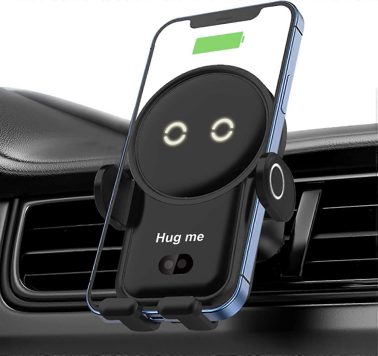 Wireless Car Charr, Sensor Auto-ing Ph Mount For With Led Compatible