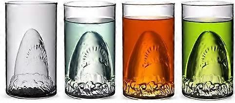 Sharks Cup Creative Transparent Öl Vatten Vin Dricksglas Mugg