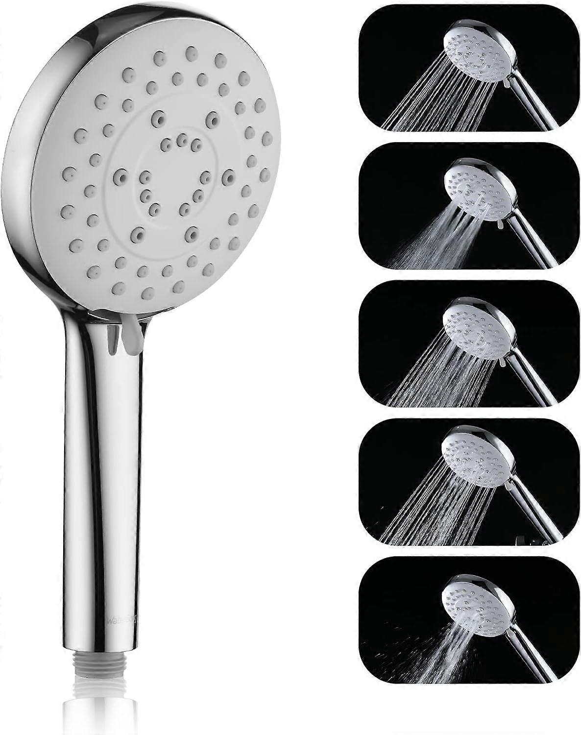 Shower Head with High Pressure, Water Saving Handheld Shower with 5 Spray Settings, Adjustable Flow
