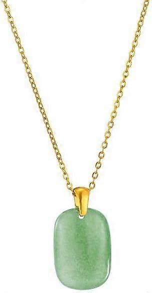 Collier Pendentif Style Chinois En Jade Vert - Longueur 24 Pouces (61cm) - Fait Main, Neuf Sans Emballage