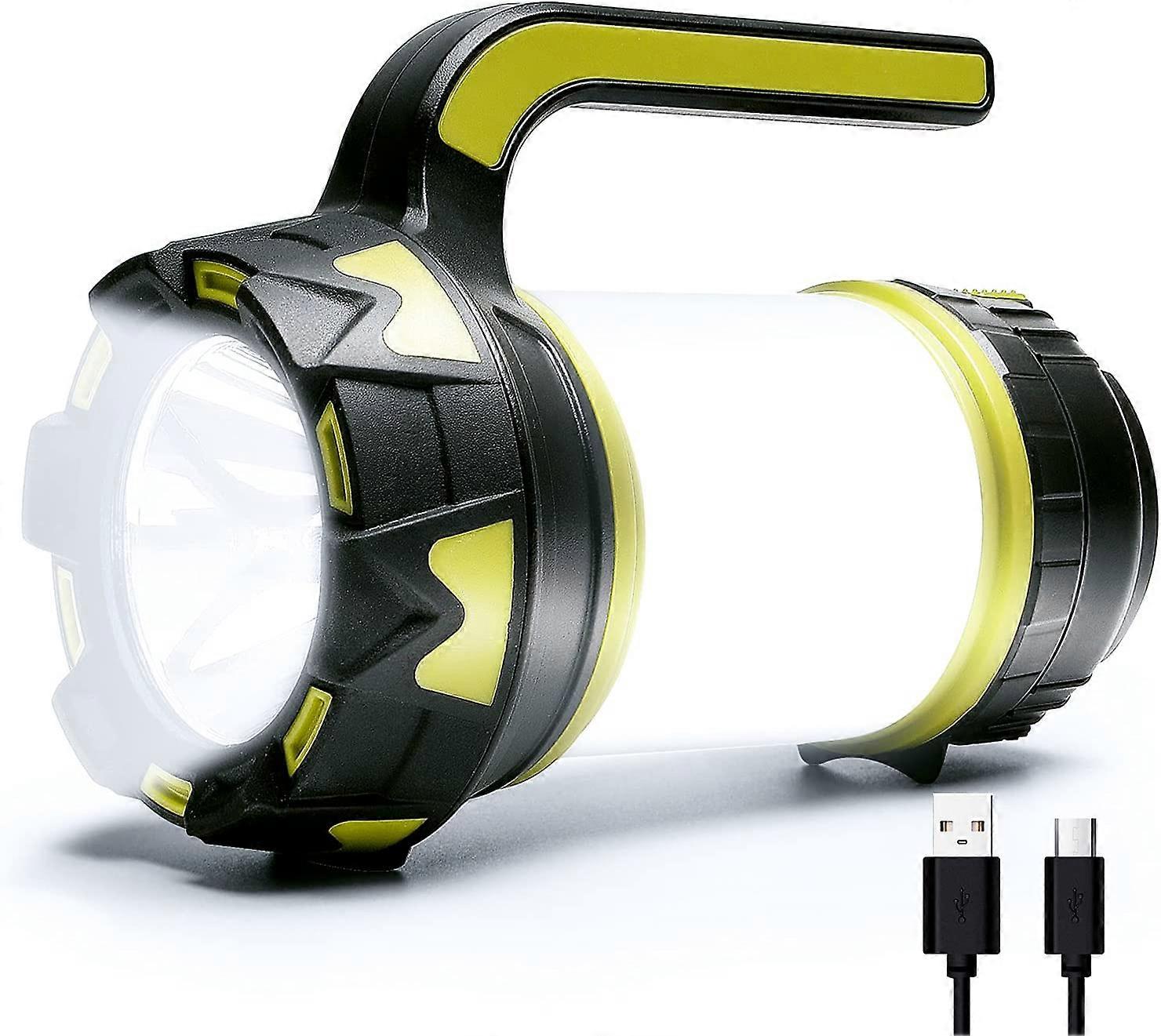 Camping Light,LED Powerful Flashlight,3000mAh,USB Rechargeable 1000LM Dimmable,Warning Light,IPX4 Waterproof