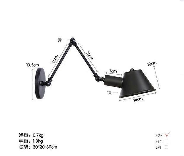 Industrial Black Metal Led Table Lamp Rustic Style Indoor Decorative Light Fixture Ideal For Living Room Or Office