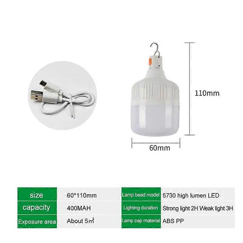 LED Rechargeable Lamp Power Outage Emergency Light With Battery Indoor Outdoor Waterproof Lantern Garden Camping Bedroom