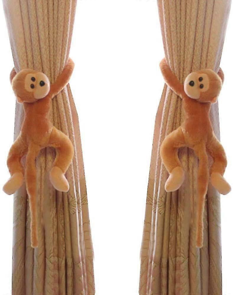 Cute Monkey Curtain Tiebacks Curtain Clips Binder Plush Drapery Tiebacks Window