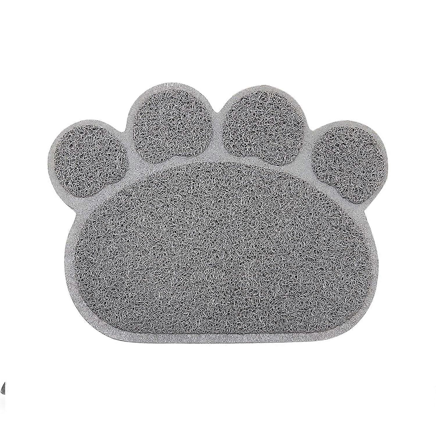Paw Shape PVC Cat Litter Catcher Mat, Pet Feeding Mat
