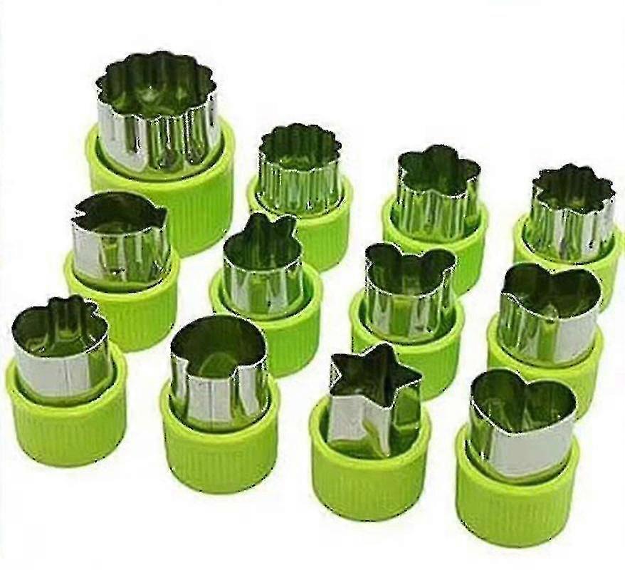 12 Pieces Professional Vegetable Cutters, Cookie Cutter Set (ruipei)
